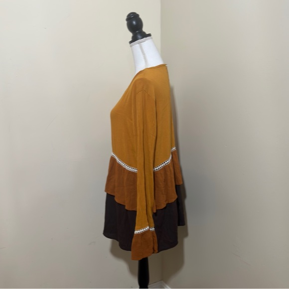Signature Studio ||  Mustard,Copper and Brown colors Women’s Long Sleeve Sz Xl - Picture 2 of 6